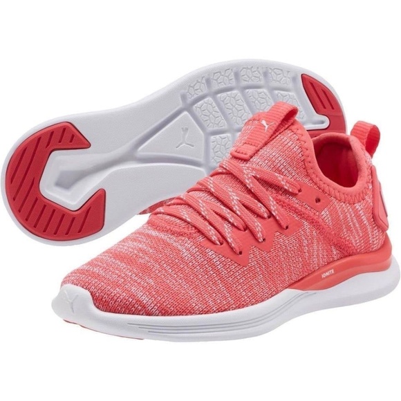 BRAND NEW girl puma ignite flash evoknit paradise pink shoes size 4Y - Picture 2 of 5